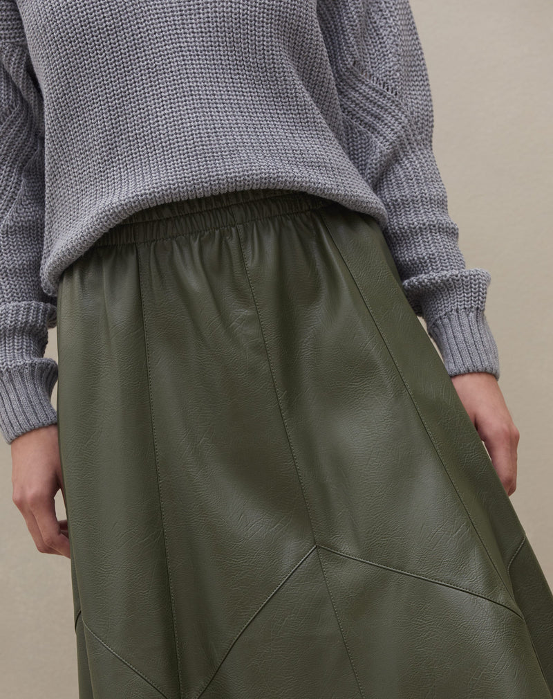 Saia Midi Statement - Verde Militar