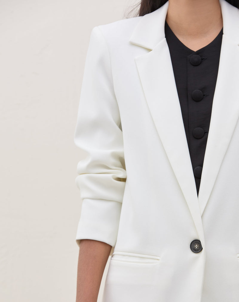 Blazer Fashion Summer Alongado - Off-white