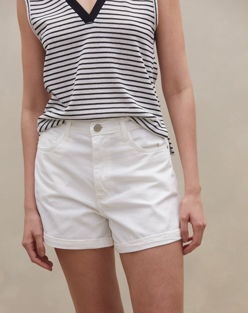 Shorts de Sarja Essential - Branco