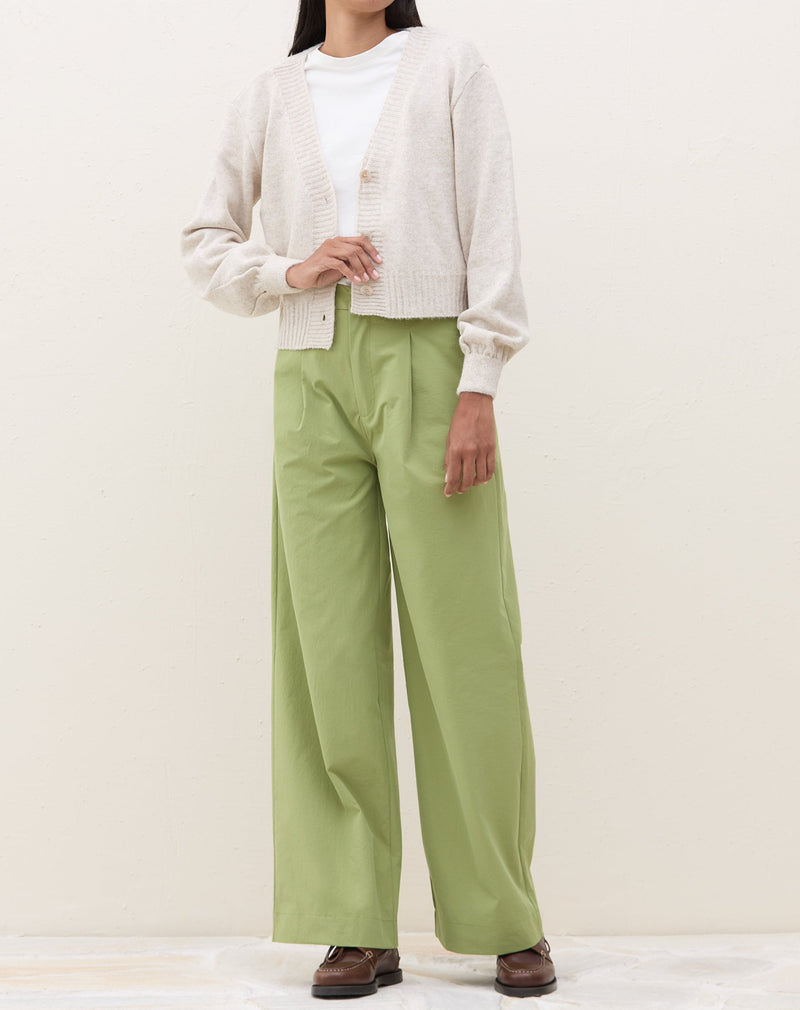 Calça Wide com Passante Duplo - Verde