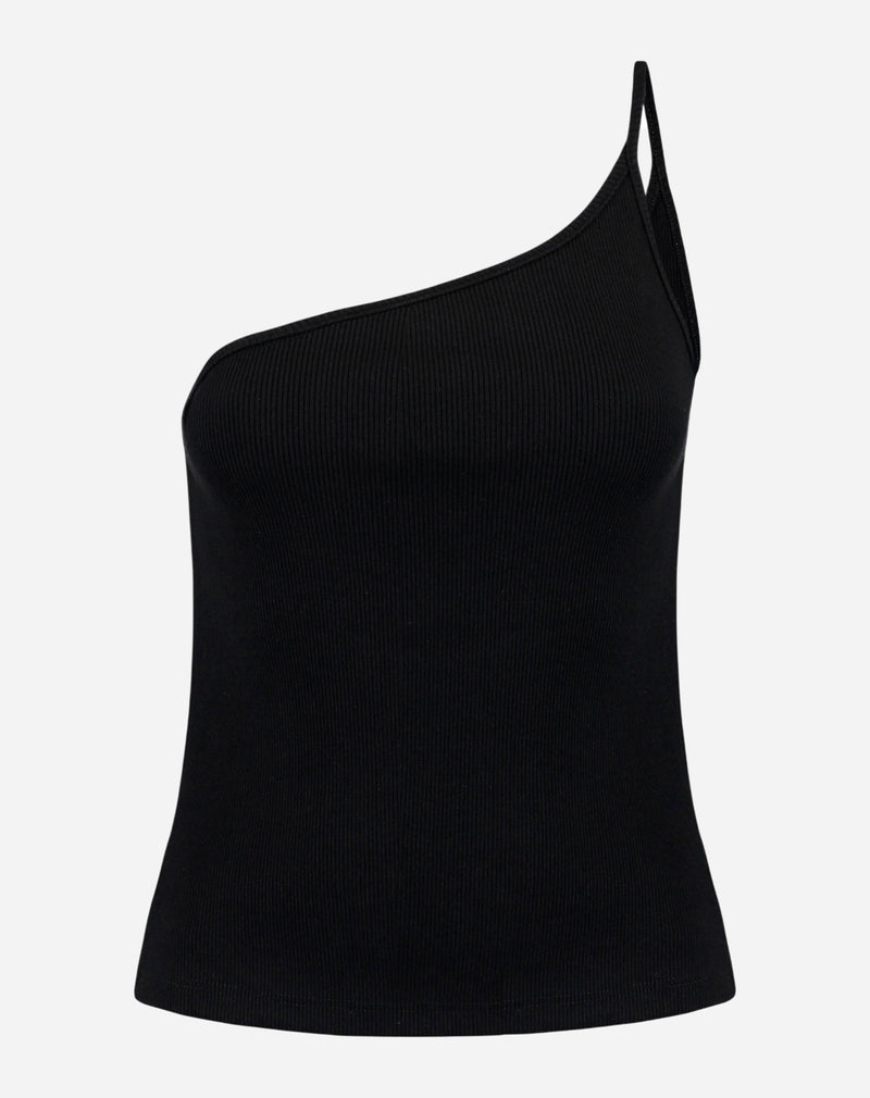 Blusa Um Ombro Só de Ribana Power - Preto