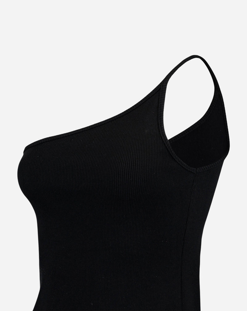 Blusa Um Ombro Só de Ribana Power - Preto