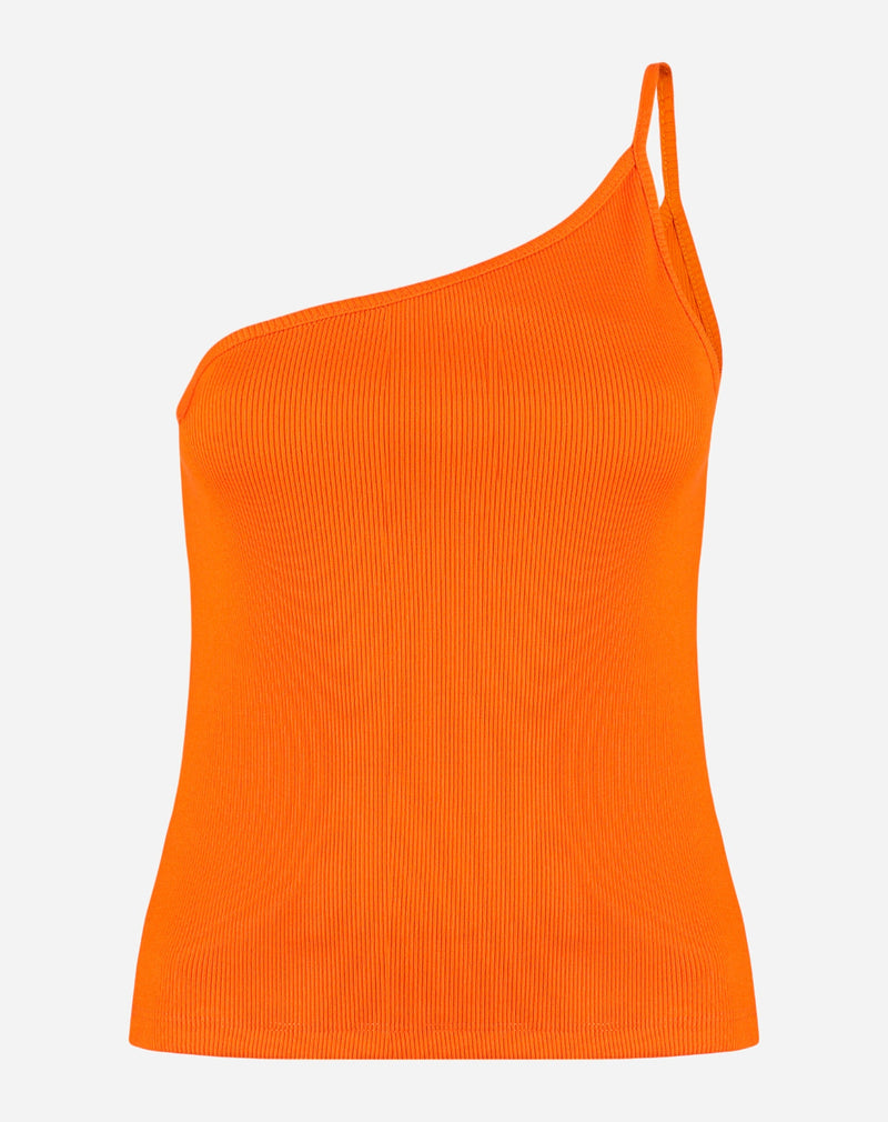 Blusa Um Ombro Só de Ribana Power - Laranja