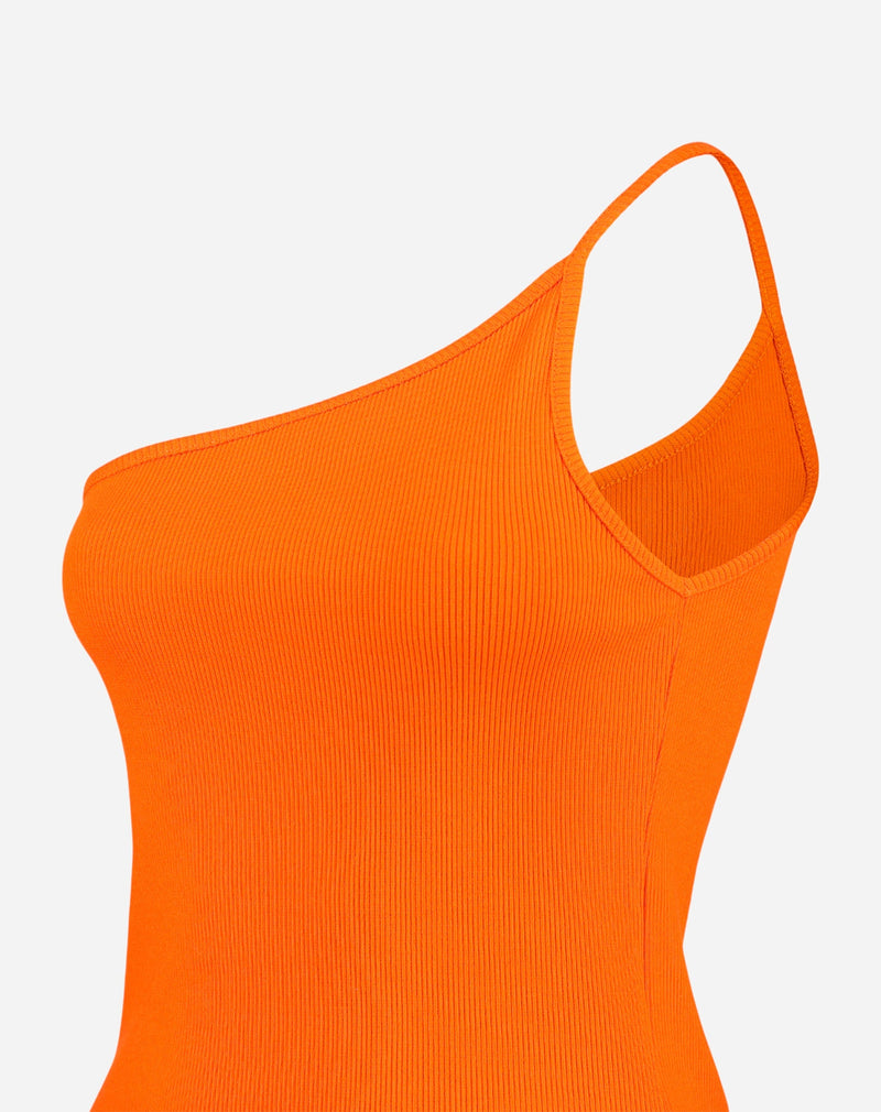 Blusa Um Ombro Só de Ribana Power - Laranja