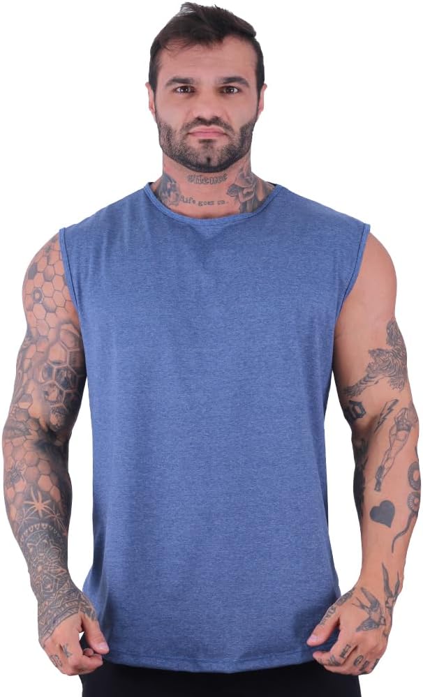 Regata Machão Longline Masculina MXD Conceito Sem Manga Treino Academia Musculação Lisa Cores Básicas