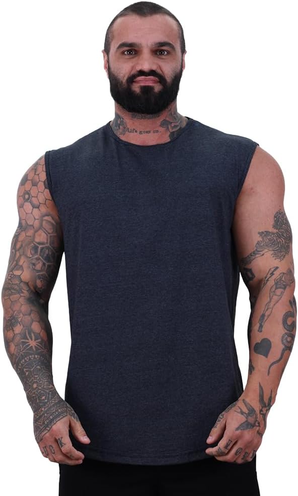 Regata Machão Longline Masculina MXD Conceito Sem Manga Treino Academia Musculação Lisa Cores Básicas