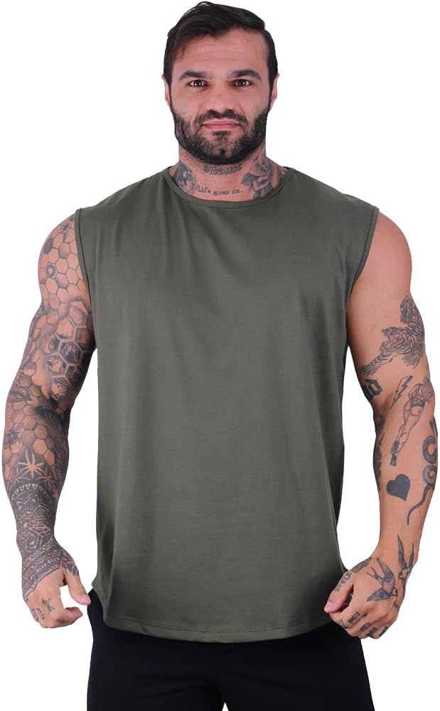 Regata Machão Longline Masculina MXD Conceito Sem Manga Treino Academia Musculação Lisa Cores Básicas