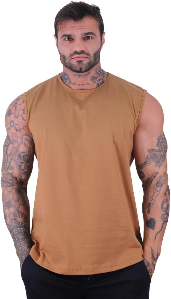 Regata Machão Longline Masculina MXD Conceito Sem Manga Treino Academia Musculação Lisa Cores Básicas