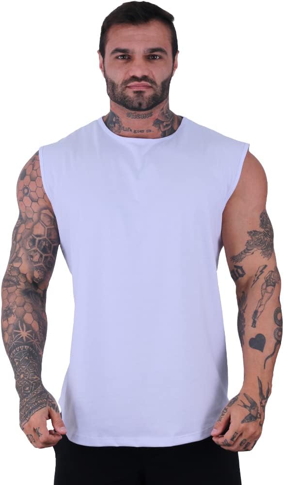 Regata Machão Longline Masculina MXD Conceito Sem Manga Treino Academia Musculação Lisa Cores Básicas