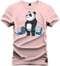 Camiseta Casual 100% Algodão Estampada Urso Pesos