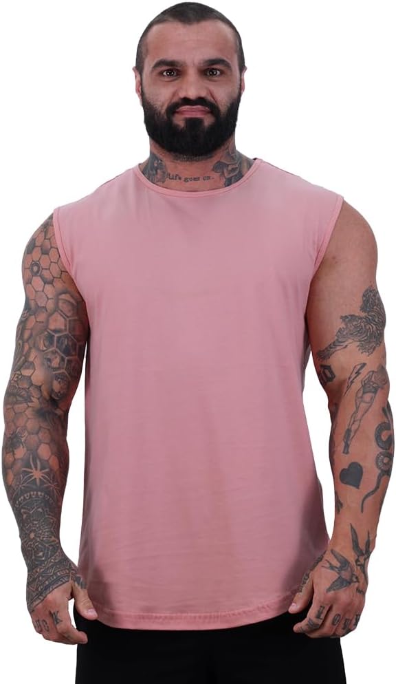 Regata Machão Longline Masculina MXD Conceito Sem Manga Treino Academia Musculação Lisa Cores Básicas