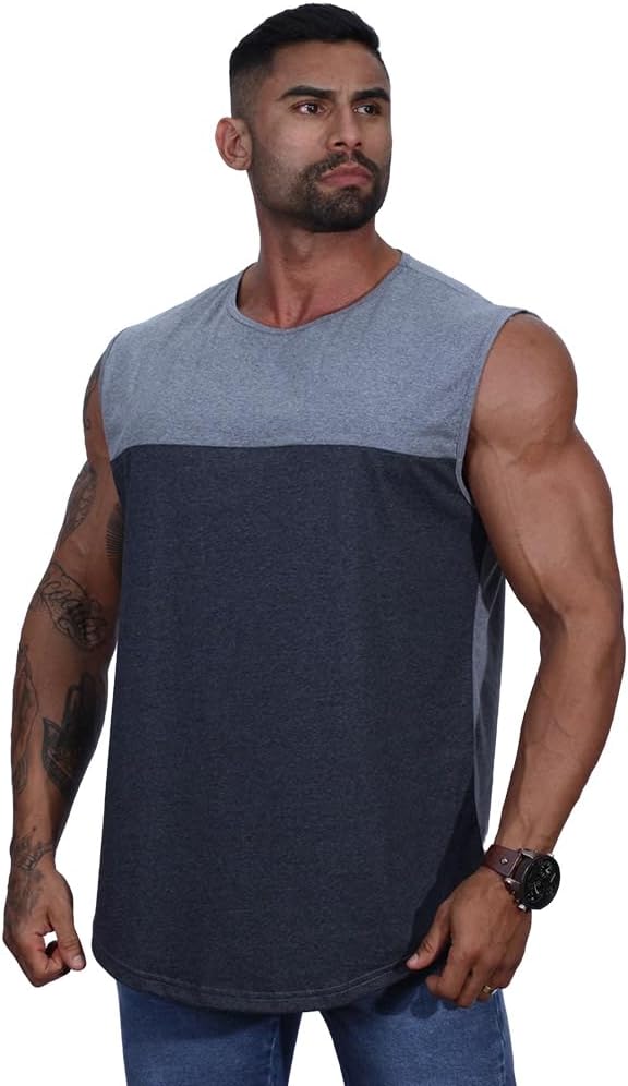 Regata Machão Longline Masculina MXD Conceito Sem Manga Treino Academia Musculação Lisa Cores Básicas