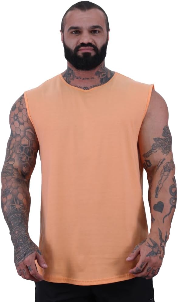 Regata Machão Longline Masculina MXD Conceito Sem Manga Treino Academia Musculação Lisa Cores Básicas