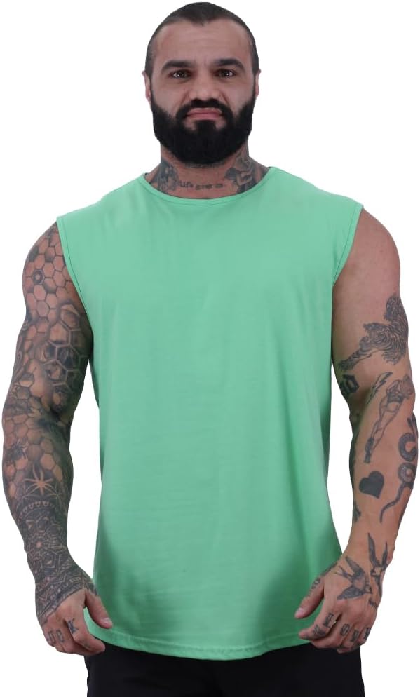 Regata Machão Longline Masculina MXD Conceito Sem Manga Treino Academia Musculação Lisa Cores Básicas