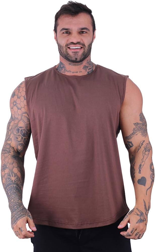 Regata Machão Longline Masculina MXD Conceito Sem Manga Treino Academia Musculação Lisa Cores Básicas