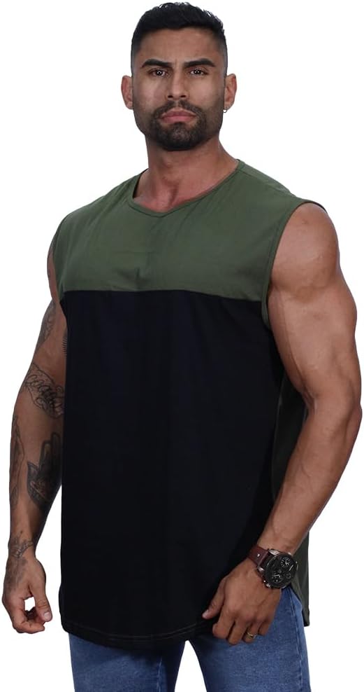 Regata Machão Longline Masculina MXD Conceito Sem Manga Treino Academia Musculação Lisa Cores Básicas