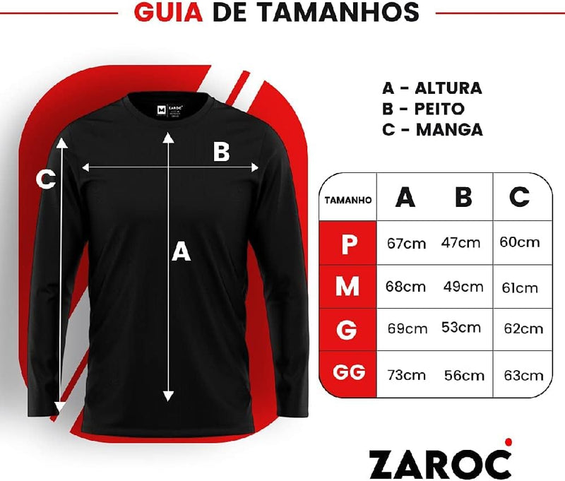 Kit 3 Camisetas Manga Longa UV Proteção Solar Térmica By Zaroc