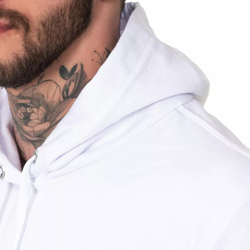 Blusa de Frio Masculina Moletom Liso Sem Estampa Casaco Com Capuz Inverno