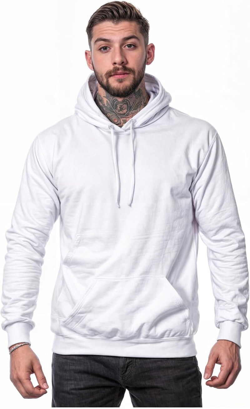 Blusa de Frio Masculina Moletom Liso Sem Estampa Casaco Com Capuz Inverno