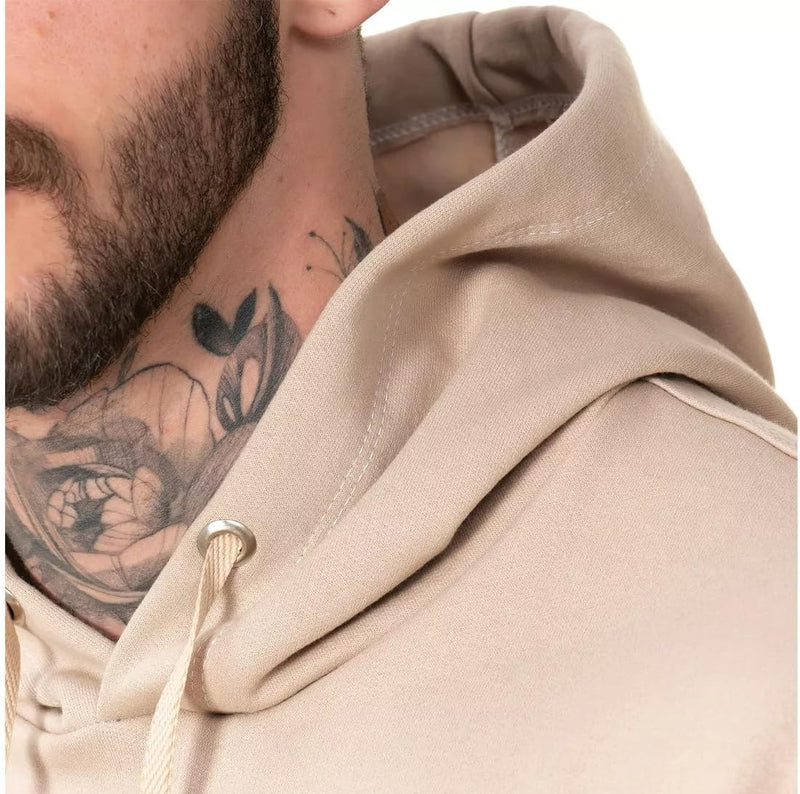 Blusa de Frio Masculina Moletom Liso Sem Estampa Casaco Com Capuz Inverno