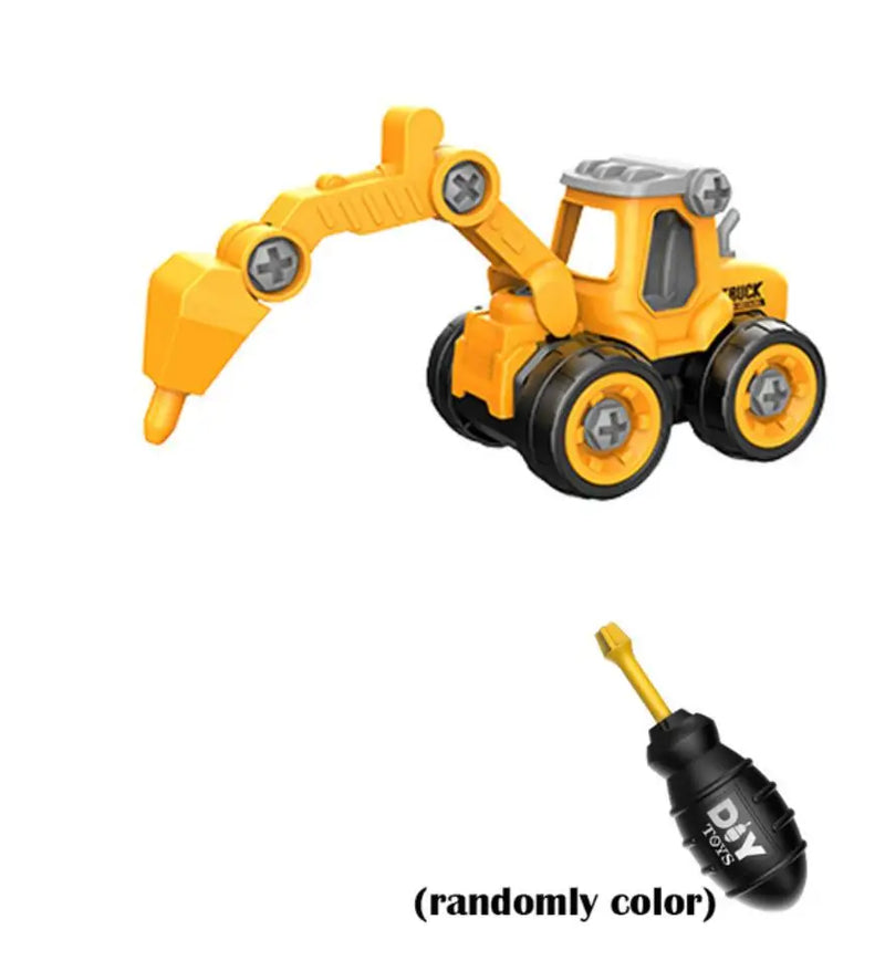 Nut Disassembly Loading Unloading Engineering Truck Excavator Bulldozer Montessori Education Toy Child Screw Creative Tool Car