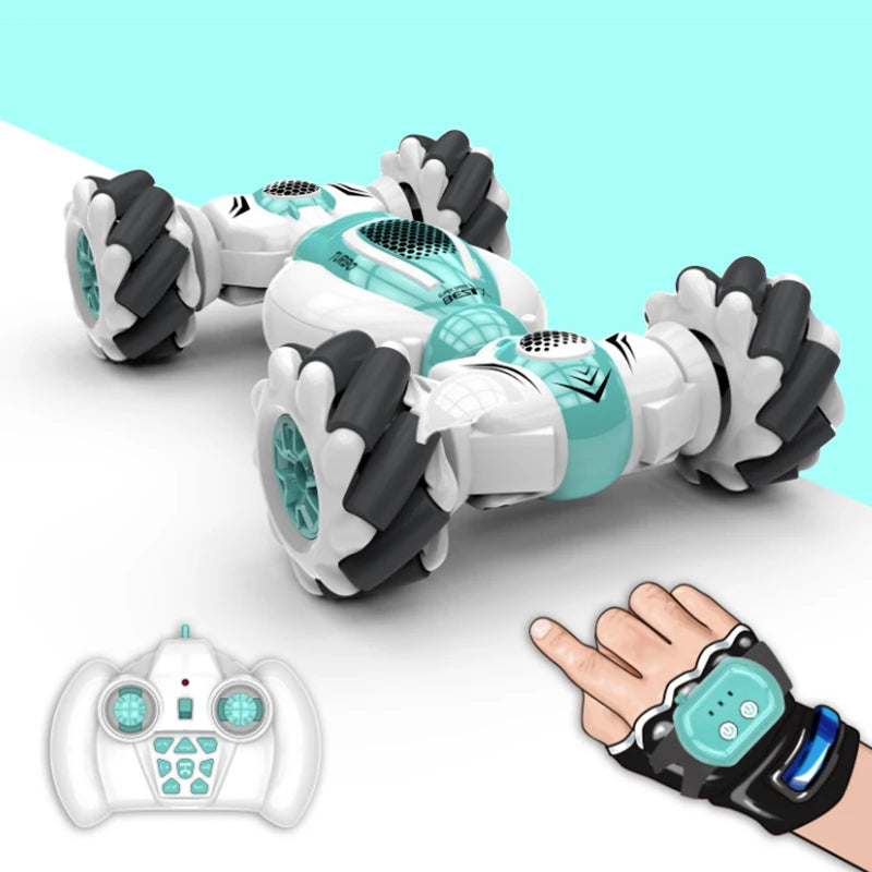 Samll RC Stunt Car Remote Control Watch Gesture Sensor Electric Toy RC Drift Car 2.4GHz 4WD Rotation Gift for Kids Boys Birthday