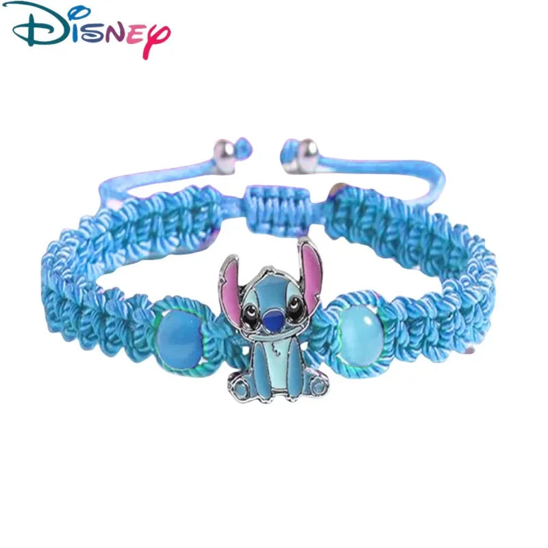 Disney stitch mulher pulseira dos desenhos animados lilo & ponto anime figura impressão bonito pulseira presente crianças pulseira brinquedos meninas meninos presentes