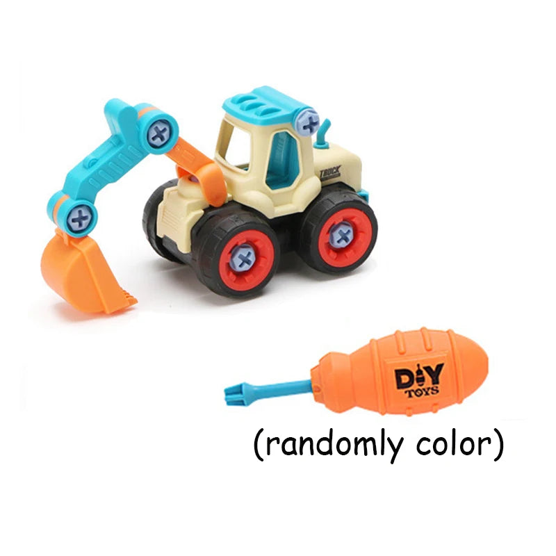 Nut Disassembly Loading Unloading Engineering Truck Excavator Bulldozer Montessori Education Toy Child Screw Creative Tool Car