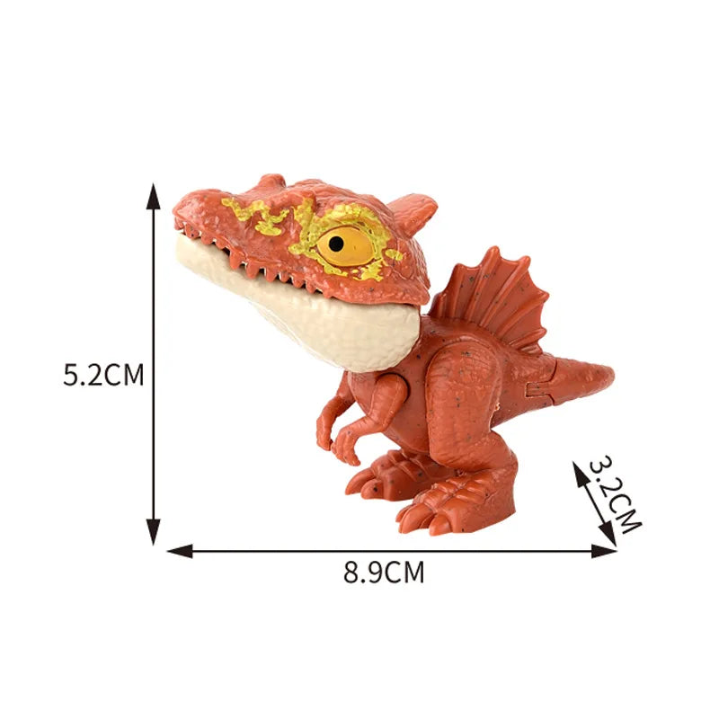 Jurassic Finger Dinosaur Triceratops Tyrannosaurus Model Toys for Kids Creative Finger Biting Dinosaurs Interactive Toy Boy Gift