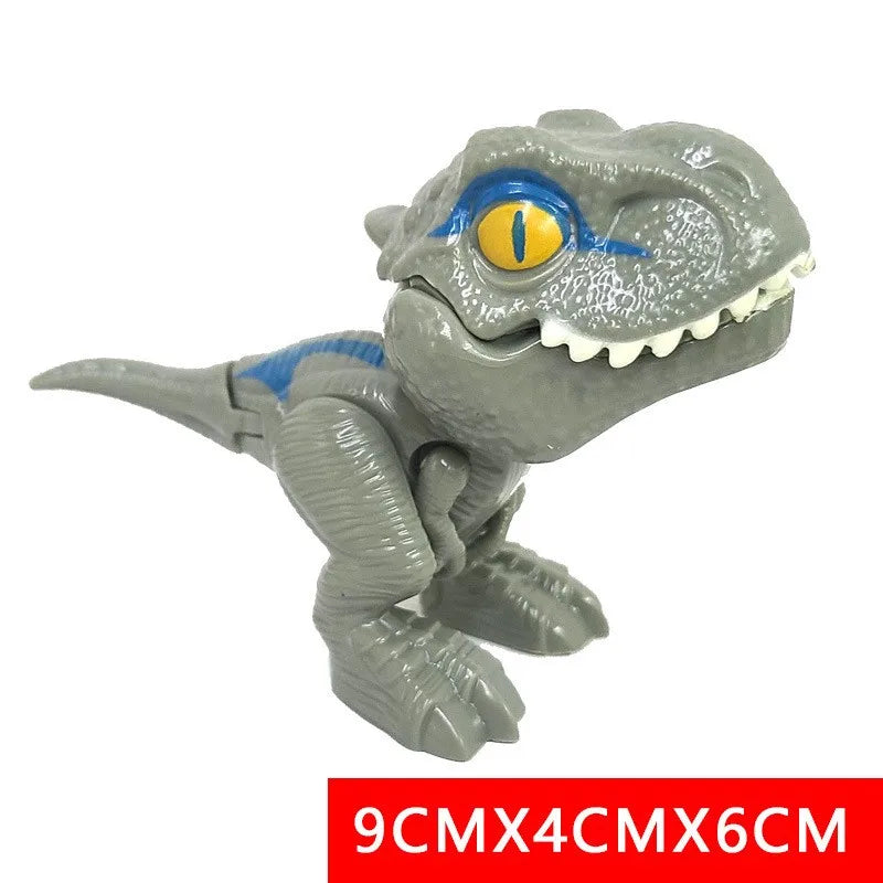 Jurassic Finger Dinosaur Triceratops Tyrannosaurus Model Toys for Kids Creative Finger Biting Dinosaurs Interactive Toy Boy Gift