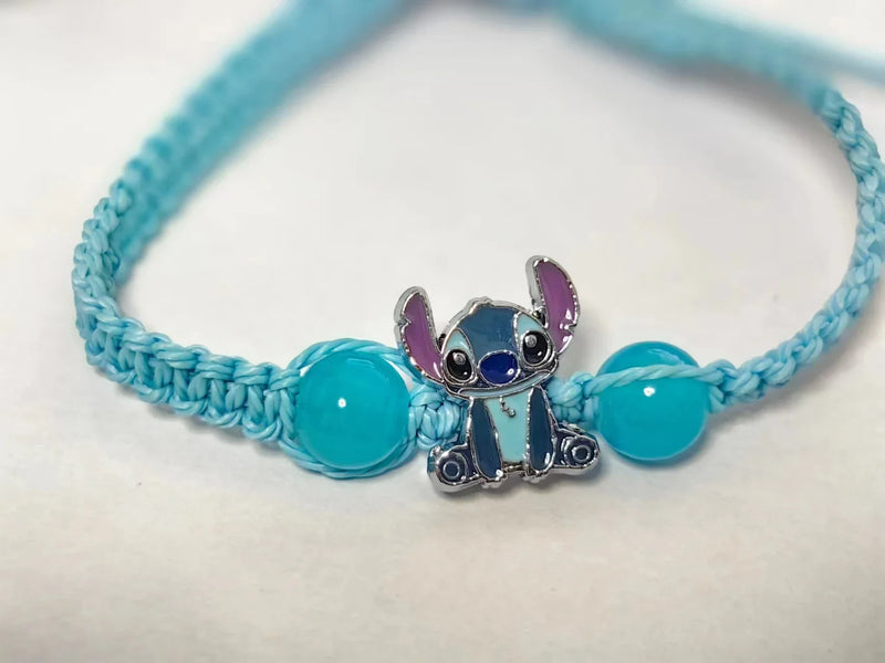 Disney stitch mulher pulseira dos desenhos animados lilo & ponto anime figura impressão bonito pulseira presente crianças pulseira brinquedos meninas meninos presentes