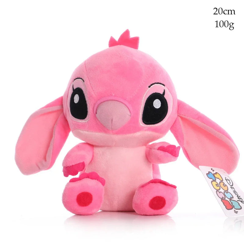 Disney dos desenhos animados azul rosa ponto bonecas de pelúcia anime brinquedos lilo e ponto 20cm stich brinquedos de pelúcia presentes de natal para crianças