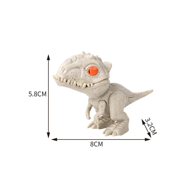 Jurassic Finger Dinosaur Triceratops Tyrannosaurus Model Toys for Kids Creative Finger Biting Dinosaurs Interactive Toy Boy Gift