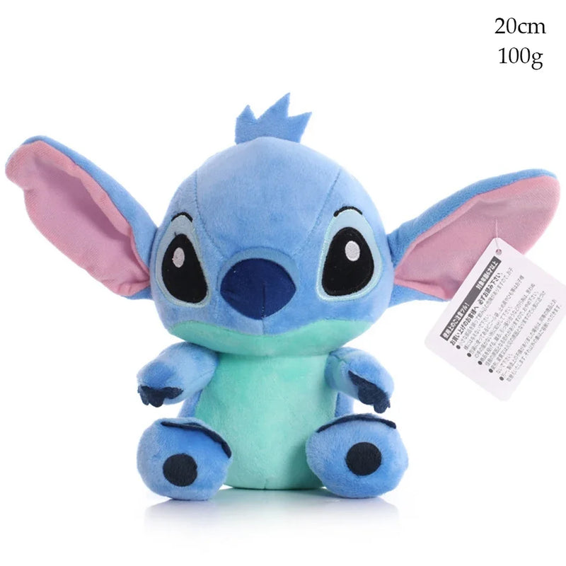 Disney dos desenhos animados azul rosa ponto bonecas de pelúcia anime brinquedos lilo e ponto 20cm stich brinquedos de pelúcia presentes de natal para crianças