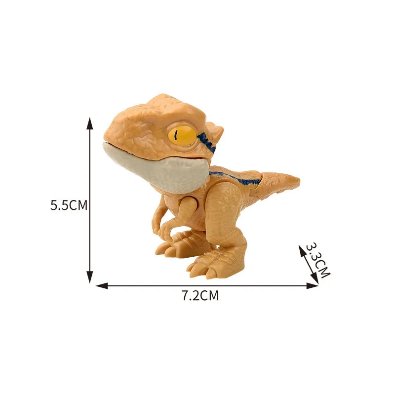 Jurassic Finger Dinosaur Triceratops Tyrannosaurus Model Toys for Kids Creative Finger Biting Dinosaurs Interactive Toy Boy Gift