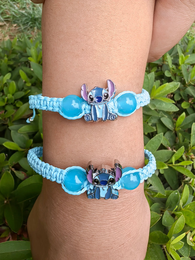 Disney stitch mulher pulseira dos desenhos animados lilo & ponto anime figura impressão bonito pulseira presente crianças pulseira brinquedos meninas meninos presentes