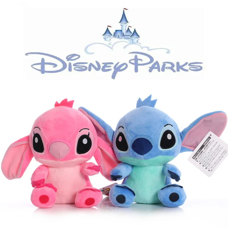 Disney dos desenhos animados azul rosa ponto bonecas de pelúcia anime brinquedos lilo e ponto 20cm stich brinquedos de pelúcia presentes de natal para crianças