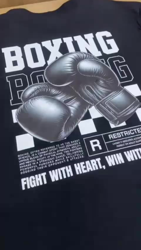 Camiseta Oversized Esportiva Boxing Boxe Streetwear