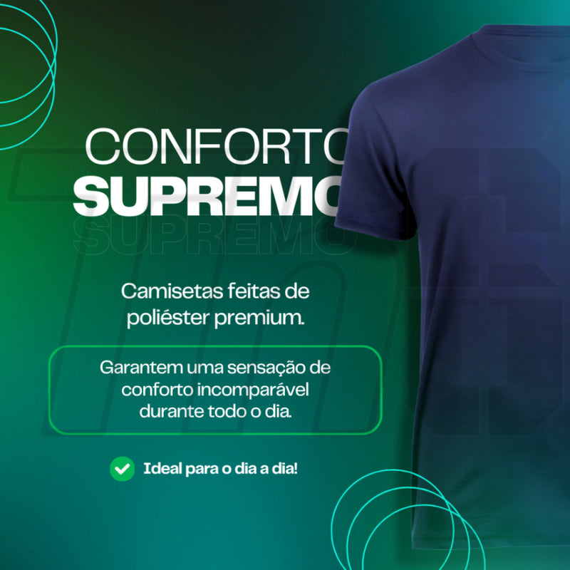 Kit 4 Camisetas Masculinas Básicas Conforto Lisas Poliéster Premium