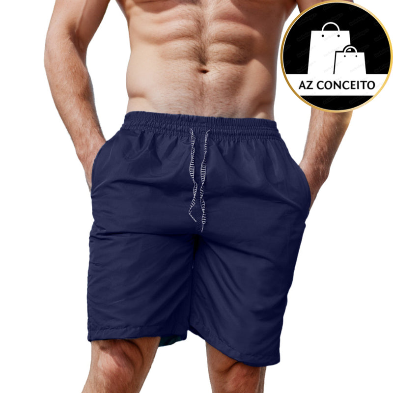 Kit 3 Bermudas Masculinas Reforçadas Tactel Caminhada Academia Piscina Praia Com Bolsos