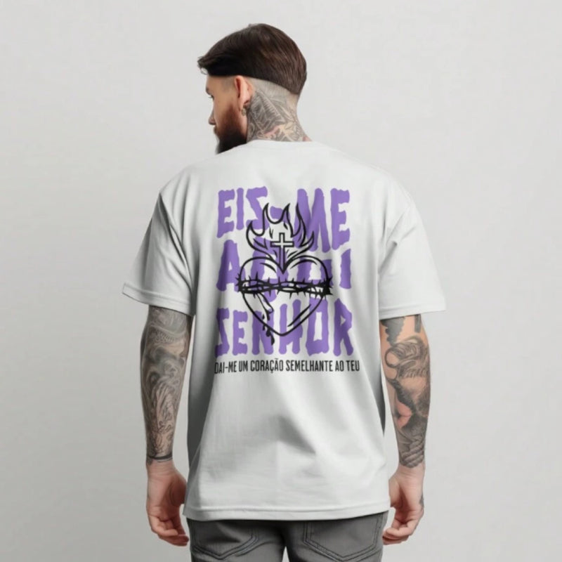 Camiseta Religiosa Jesus Eis Me Aqui Senhor Camisa Streetwear  ENVIO IMEDIATO Unissex Qualidade Algodão