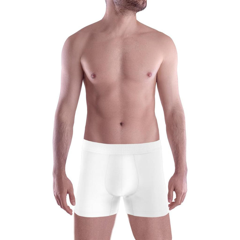 Kit 8 Cueca Boxer Lisa Básica Confortável Branca Masculina  Microfibra