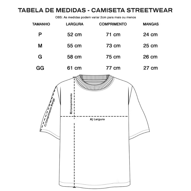 Kit 4 Camiseta Oversized Streetwear Masculina Gola Alta Algodão Premium Básica