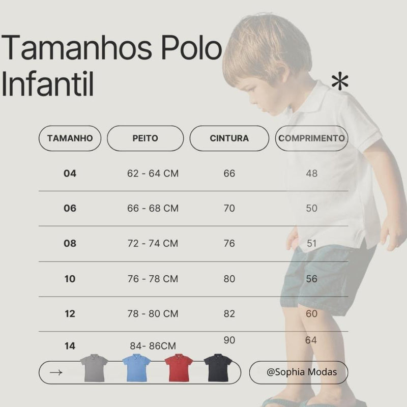 Kit 3 Camisa Gola Polo Lisa De Menino Infantil Juvenil Masculino Tamanho 4 ao 14 anos